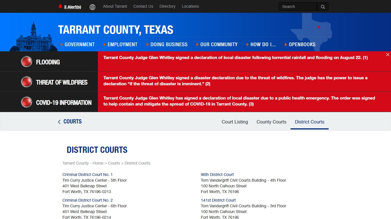 District Courts - Tarrant County TX